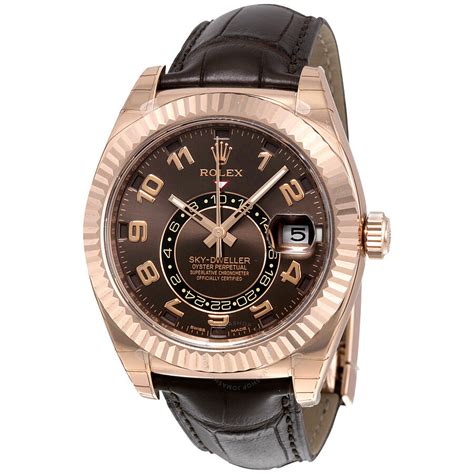 rolex men's watches skydweller brown|Rolex Sky-Dweller specs.